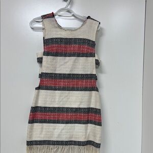 Dolce Vita Dress,  Cutout, Sleeveless,  Red, Black & White Strip, Mini, Small